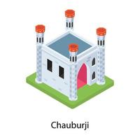 trendy chauburji-concepten vector