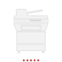 multifunctionele printer of automatisch kopieerapparaatpictogram. vector