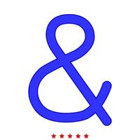 ampersand-pictogram. vlakke stijl vector