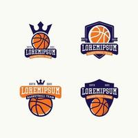 basketbal team kampioenschap logo ontwerpconcept vector