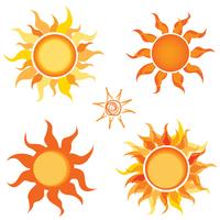 Zon pictogramserie vector