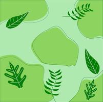 abstracte groene vectorachtergrond met natuurlijk thema, bladillustratie vector