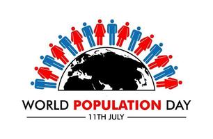 wereldbevolking dag vector afbeelding 11 juli