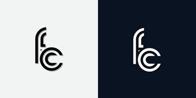 moderne abstracte eerste letter fc-logo. vector