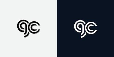 moderne abstracte eerste letter gc-logo. vector