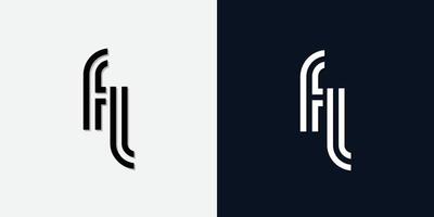 moderne abstracte eerste letter fl logo. vector