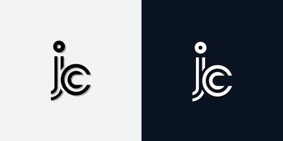 moderne abstracte beginletter jc-logo. vector