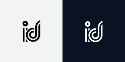 moderne abstracte eerste letter id-logo. vector