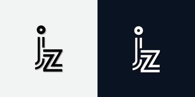 moderne abstracte beginletter jz-logo. vector