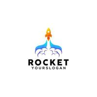 ontwerpsjabloon voor raket kleurrijk logo vector