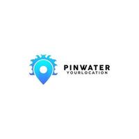 pin water kleurrijk logo ontwerpsjabloon vector