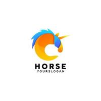 paard kleurrijk logo ontwerpsjabloon vector