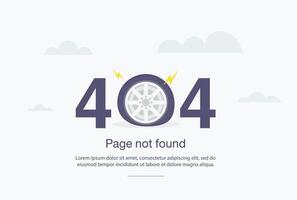 internetnetwerkwaarschuwing 404-foutpagina of bestand niet gevonden voor webpagina. vector