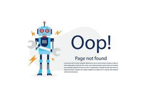 internetnetwerkwaarschuwing 404-foutpagina of bestand niet gevonden voor webpagina. vector