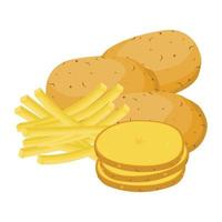 aardappel set vectorillustratie vector