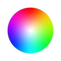 kleurenwiel of kleurencirkel, vector RGB-palet voor ontwerpers.
