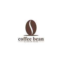 koffieboon logo sjabloon, vector, pictogram op witte achtergrond vector