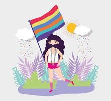 mensen gemeenschap lgbtq plat ontwerp vector