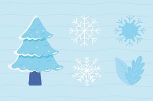 pictogrammen winter boom vector