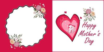 vector afbeelding van illustratie van happy mothers day thema in roze kleur