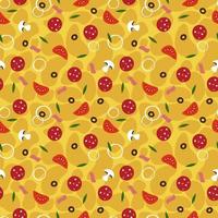 pizzavulling. naadloos patroon. vector illustratie