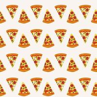 pizza plakjes. naadloos patroon. vector illustratie