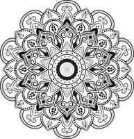 luxe zwart-wit bloemen mandala ontwerp vector