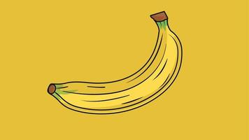 hand tekenen vers bananenfruit, vector kunst