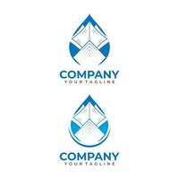 cruiseschip en water logo concept vector