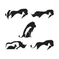 dieren silhouet logo vector