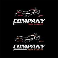 motorfiets reparatie logo vector