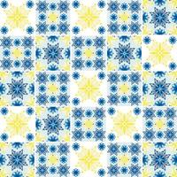azulejo portugal tegel stijl blauwe en gele kleur vector