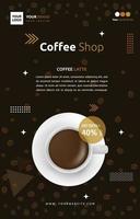 coffeeshop café sociale media postsjabloon promotie flyer brochure vector