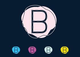 b letter logo en pictogram ontwerpsjabloon vector