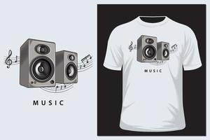 spreker vector illustratie t-shirt