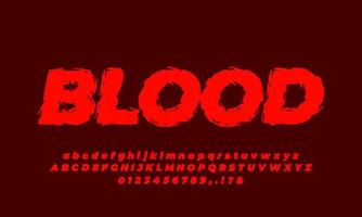 vintage of retro rood bloed teksteffect of lettertype-effect stijlontwerp vector