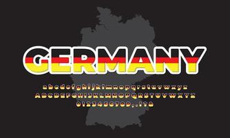 Duitsland dag teksteffect ontwerp vector