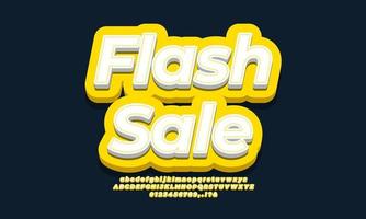 flash sale kortingspromotie 3d gele moderne sjabloon vector