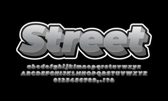 street art script 3d modern teksteffect vector