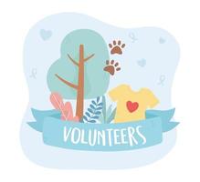 vrijwilligerswerk, help liefdadigheidsondersteuning adoptie vector
