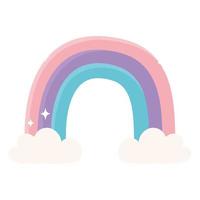 regenboog en wolken vector