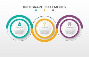 zakelijke infographic sjabloon. dun lijnontwerp met nummers 3 opties of stappen. vector