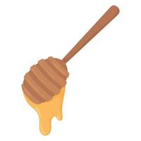 houten lepel met honing vector