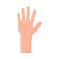 hand die palm toont vector