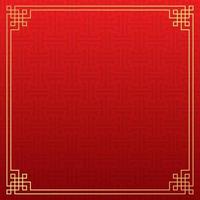 Chinese achtergrond, decoratieve klassieke feestelijke rode achtergrond en gouden frame, vectorillustratie vector