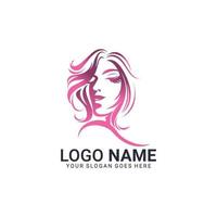 schoonheid vrouwen logo ontwerp. bewerkbaar abstract logo-ontwerp vector