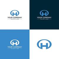 h brief creatief logo ontwerpsjabloon vector