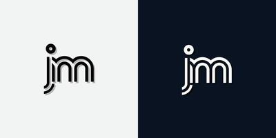 moderne abstracte beginletter jm-logo. vector