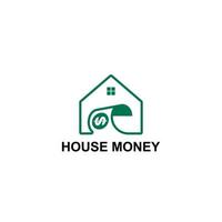 logo huis van geld voor investeringen vector