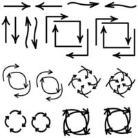 pijlen verschillende richting zwarte kleur vector